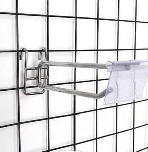 Metal Chrome Plated Display Price Tag Hook Supermarket Display Hook