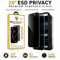 Kit de protection d'écran en verre trempé confidentialité 9H OG à colle intégrale personnalisé pour iPhone 17 18 Pro Max avec cadre d'alignement anti-poussière