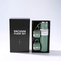 Ensemble de 3 manchons isolants pour tasses sous vide en acier inoxydable 304 – Coffret de 3 pièces pour bureau, cadeau d'affaires, portable, grande capacité