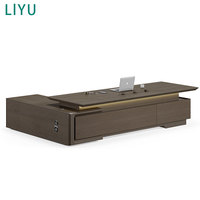 Bureau de direction moderne convertible de luxe Liyu Furniture, en alliage d'aluminium blanc durable, avec armoire de rangement, pour la maison/le bureau