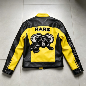 <span class=keywords><strong>Giacca</strong></span> da Moto <span class=keywords><strong>in</strong></span> <span class=keywords><strong>Pelle</strong></span> Retrò Personalizzata per <span class=keywords><strong>Donna</strong></span>, MOQ 10 Pezzi, OEM, <span class=keywords><strong>Giacca</strong></span> da Biker da Corsa con Toppe Ricamate, Abbigliamento Sportivo Vintage - Product Image 4