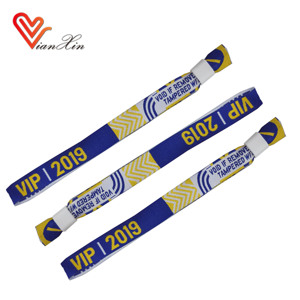 New Arrival One Time Use <b>Plastic</b> Lock Wristband/Fabric Festival Wristband/Polyester Woven Wristband for Events - Product Image 4