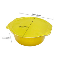Conteneur alimentaire en aluminium vert, mini, rectangulaire, compatible four, 200 ml, avec couvercle en plastique, pour emballage de pâtisserie