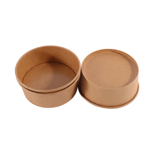 Eco-friendly Disposable Kraft Paper Bowl Packaging Cup Take Away Salad Bowl with Lid - Product Image 3