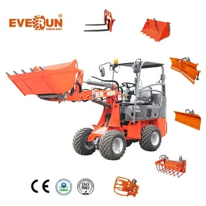 Everun ER406 0.6ton Mini Wheel Loader Small Size Diesel Articulated Payloader Price Compact Loader