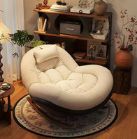 Canapé à bascule ergonomique élégant, fauteuil rembourré avec appui-tête, siège de salon moderne pour la maison et l'appartement