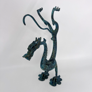 Artisanat en métal de <span class=keywords><strong>statue</strong></span> de dragon en bronze fait à la main avec signification propice pour le jardin de bureau - Product Image 6