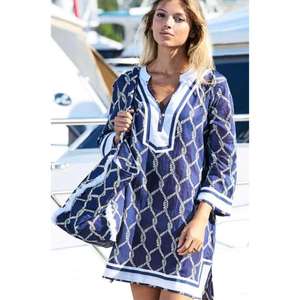 Meilleure qualité femmes grande capacité Boho tricoté tissu fourre-tout plage sac à main personnalisable Logo cuir bandoulière - Product Image 2