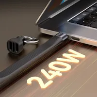 Schlüsselanhänger 240W 40Gbps USB4 Kurzes USB-C-zu-USB-C-Kabel Schnelles Laden Typ-C zu USB-C Datenübertragung 8K Daten-Lade-Verlängerungskabel