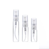 Flacon vaporisateur de parfum d'ambiance en verre, 2 ml et 5 ml, écologique, portable, mini, rechargeable, durable, avec bouchon en caoutchouc