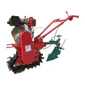 Fattoria mini diesel trattore ambulante coltivatore aratro rotante, noto anche come micro coltivatore cingolato