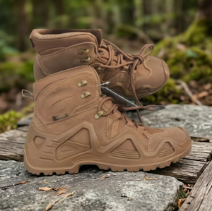 DF26 0626 Coyote <b>Brown</b> Tactical Hiking <b>Boots</b> Suede Waterproof Outdoor All Seasons Tan High Top <b>Lace</b> Up Men <b>Boot</b> hiking shoes - Product Image 4