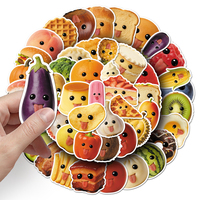 60 autocollants créatifs personnalisés abstraits, amusants, de dessins animés, imperméables pour consoles de jeux et voitures