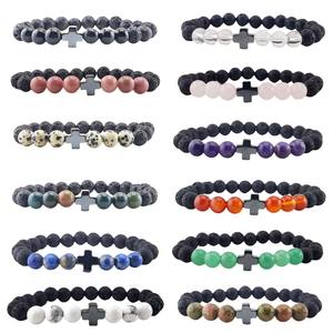 Gelang manik-manik batu permata alami gaya Mode desain baru perhiasan Fasper mewah gelang manik-manik energi - Product Image 2