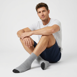 Chaussettes de sport unisexes en tricot avec logo sur le revers, couleur unie, antidérapantes, respirantes, séchage rapide, chaussettes de compression respirantes - Product Image 4