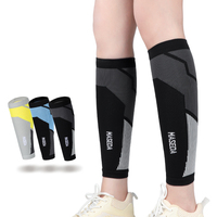 SHIWEI-2281 # Manchon de compression long en tricot pour mollet, support élastique respirant pour la course, le cyclisme et le marathon