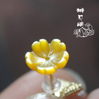 [A03] Fleur de coquillage 8mm jaune, support de fleur en coquille, broche, accessoires en gros, épingle à cheveux, accessoires pour cheveux