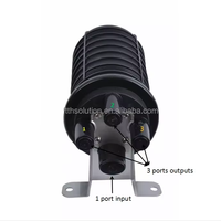 Cierre de empalme de fibra a prueba de agua IP65 de 96 núcleos-Caja de empalme de cable FTTH/ODN de 1 en 3 salidas (tipo domo, para uso aéreo/subterráneo)
