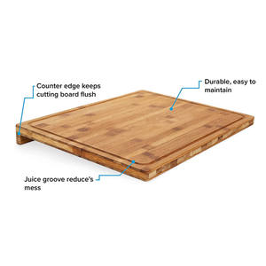 Cuisinière Top Cover Légumes Fruits Viandes Coupe Et Plateau De Service Bord Bambou Bloc À Découper Planche À Découper Pour La Cuisine - Product Image 2
