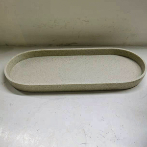 Style américain Texture de marbre Bijoux Rectangle Plateaux de rangement en vrac Logo personnalisé Réutilisable Résine Vanité Salle de bain Salon Plateau - Product Image 2