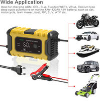 Chargeur de batterie de voiture FOXSUR 12V 6A, chargeur de moto, chargeur de batterie intelligent automatique complet avec réparation
