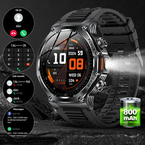 LIGE BWAK82 llamada inalámbrica linterna hombres Fitness Tracker 800mAh reloj inteligente batería de larga duración Ai asistente de voz Android IOS - Product Image 1