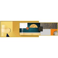 Art mural nordique pour salon, chambre à coucher, style moderne minimaliste, peinture abstraite géométrique de luxe léger, écologique, résistant à l'eau