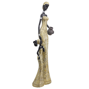 Donne figurine africano della resina della decorazione della casa del mestiere, fatto a mano in resina african american figurine/ - Product Image 4