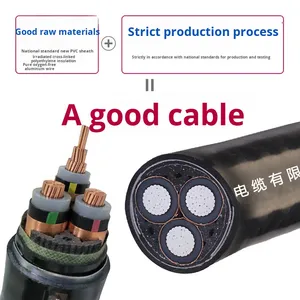 Fábrica personalizada Yjlv22 3-Core de alta tensão do cabo 35-400 do milímetro quadrado padrão de alumínio do núcleo XLPE blindado nacional - Product Image 3