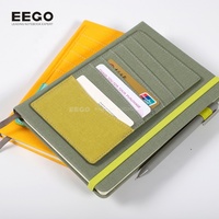 2025 cahier de Journal à couverture rigide personnalisé planificateur de budget financier avec boucle de stylo porte-carte