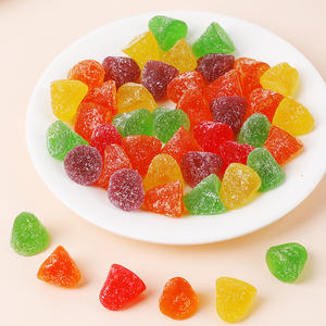 Großhandel und Maßanfertigung Sortierte Frucht-<span class=keywords><strong>Vitamin</strong></span>-Gummibärchen, Saure-Süße Halal Regenbogen-Tropfenförmige Geleebonbons - Product Image 4