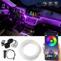 Fil néon RGB 4-en-1, 5-en-1, 6-en-1 pour voiture, kit de panneaux LED néon, bande lumineuse pour interstice, fil lumineux/fil EL