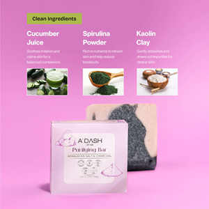 Barra desintoxicante de sal del Himalaya con carbón orgánico, pepino, espirulina y arcilla de caolín, proveedor natural - Product Image 3