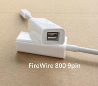 Adaptateur Thunderbolt 2 à 3 vers FireWire 800, Thunderbolt 3 vers RJ45 1394B, adapté aux ordinateurs Mac équipés d'un cordon Thunderbolt