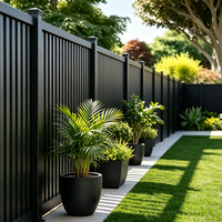 Clôture de sécurité en aluminium sur mesure, robuste, avec revêtement en poudre, design moderne, facile à assembler, 6 pieds, pour balcons et jardins