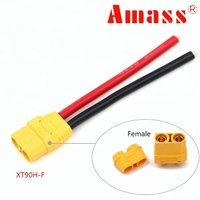 Adaptateur de prise femelle mâle anti-étincelles Amass XT90H, fil 10AWG 15CM, pièces d'avion/bateau RC, connecteur XT90 pour batterie LiPo avec queue de cochon