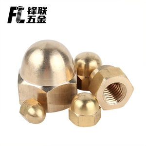Tuercas de latón Fenglian tipo tapa M3-M20, antidesprendimiento, grado A para la industria de la construcción, GBT923 - Product Image 3