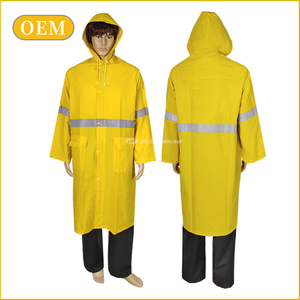 <span class=keywords><strong>Chubasquero</strong></span> de poliéster PVC resistente personalizado de fábrica para hombres <span class=keywords><strong>Chubasquero</strong></span> de PVC impermeable para trabajo al aire libre - Product Image 4