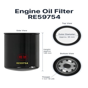 Filter Oli Pengganti Grosir Pabrik DZ118286 RE59754 RE59574 RE506178 LF3703 untuk Mesin Traktor Excavator John Deere - Product Image 2