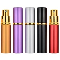 Flacon pulvérisateur de parfum rechargeable de 5 ml avec pompe de pulvérisation vide et buse en plastique électroplaqué, portable