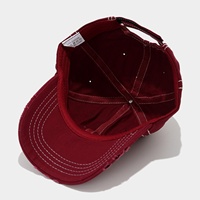 Casquette de baseball délavée à double couture et bords bruts, style urbain, unisexe, pour hommes et femmes, décontractée, pour l'extérieur