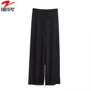 <span class=keywords><strong>Pantaloni</strong></span> estivi da donna in maglia sottile <span class=keywords><strong>pantaloni</strong></span> larghi <span class=keywords><strong>neri</strong></span> a gamba larga <span class=keywords><strong>pantaloni</strong></span> <span class=keywords><strong>alla</strong></span> <span class=keywords><strong>caviglia</strong></span> <span class=keywords><strong>pantaloni</strong></span> Casual <span class=keywords><strong>pantaloni</strong></span> elastici in vita Plus Size - Product Image 6