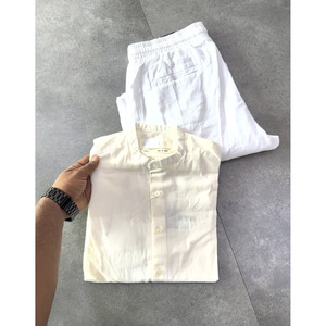 Camicie in <span class=keywords><strong>Lino</strong></span> per <span class=keywords><strong>Uomo</strong></span>, Casual e Comode, Tinta Unita - Product Image 1
