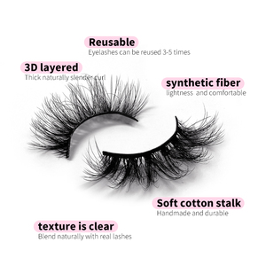 Pestañas al por Mayor, 10 Pares de Pestañas de Visón Estilo Ojo de Gato, 100% Hechas a Mano, Empaque Personalizado, Pestañas Naturales 3D, Pestañas de Tira Completa - Product Image 3