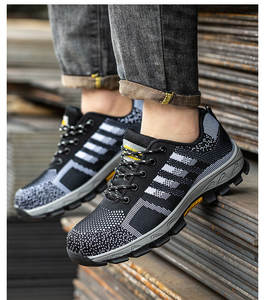 Chaussures en maille d'air pénétrables quatre saisons chaussures de <span class=keywords><strong>travail</strong></span> anti-smash anti-crevaison chaussures antidérapantes à bout léger en acier - Product Image 1