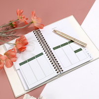 Cahier A4 A5 à couverture rigide personnalisé Organisateur hebdomadaire de fleurs Cahier à spirale Agenda Planner