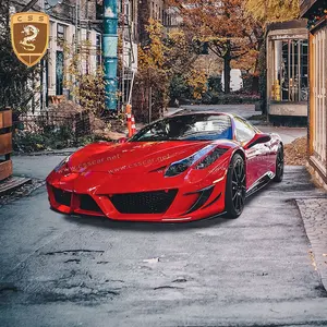 Ms Style Fiberglass Body Kits Side Skirts Hood Bonnet Front/Rear Bumper Body Kit For Ferrari 458