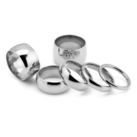 Bagues de fiançailles en acier inoxydable haute poli 18k plaqué or bague bague de qualité Couple bague amoureux bijoux