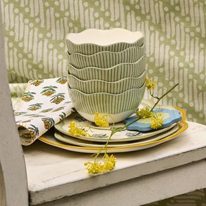 Modernos Tazones para <span class=keywords><strong>Pasta</strong></span>, Tazones para Cereal, Tazones Grandes para Ensaladas, Tazones de Porcelana para Servir Ensaladas - Product Image 4