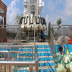 Salto adultos niños al aire libre parque de atracciones paseo torre de caída equipo cielo volando mini juegos emocionante salto de cohete - Product Image 4